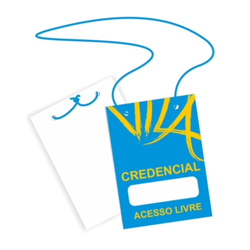 Credencial em papel couchê-Credencial couchê