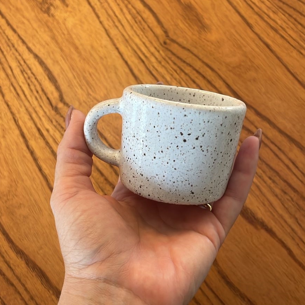 xícara de cerâmica artesanal orgânica de 110ml